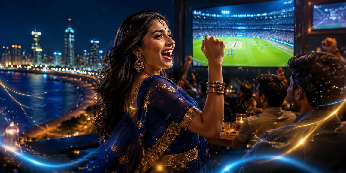 Peaceful cricket stadium with bright lights