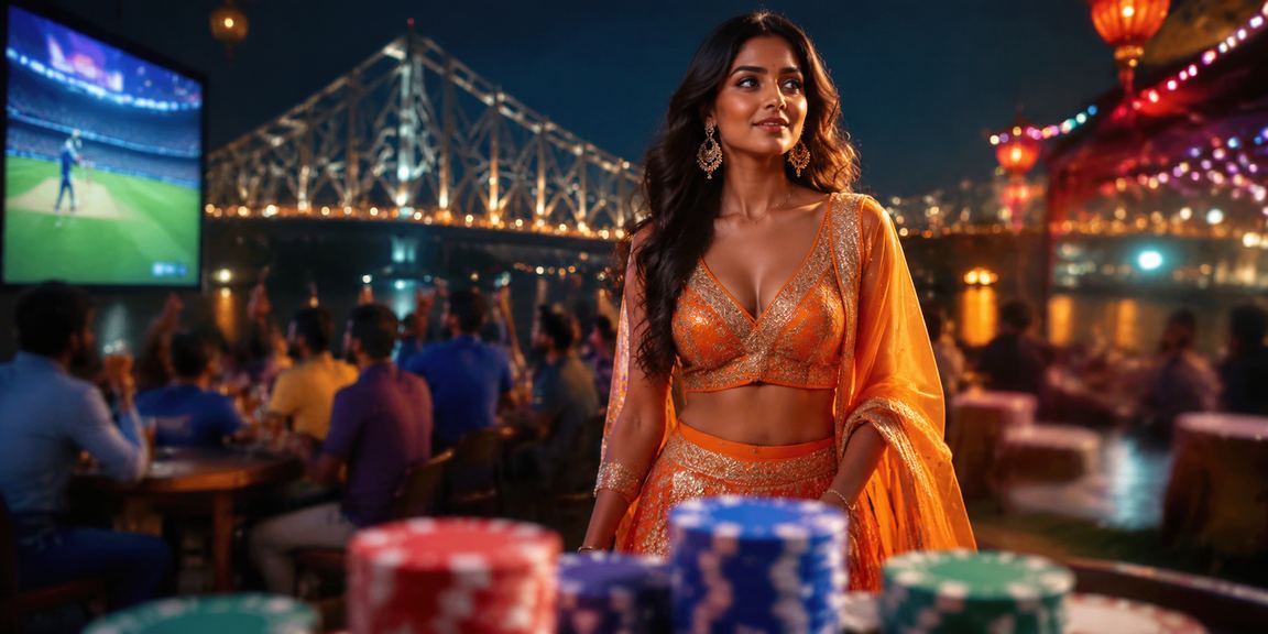 Slot game featuring traditional Kolkata night market visuals and jackpot prizes